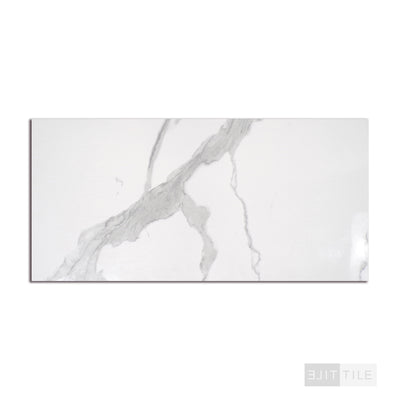 Eden Porcelain Field Tile 12X24 Statuary Polished