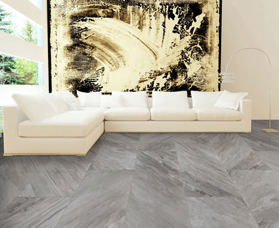 Eden Porcelain Field Tile 24X48 Bardiglio Polished