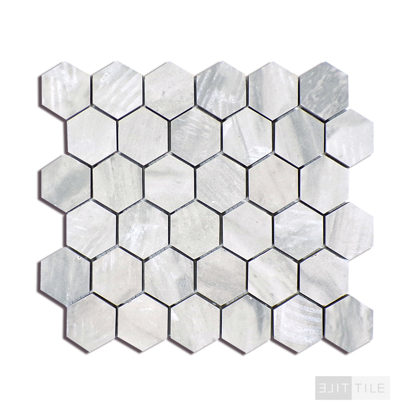 Eden 2X2 Hexagon Porcelain Mosaic 12X12 Bardiglio Matte