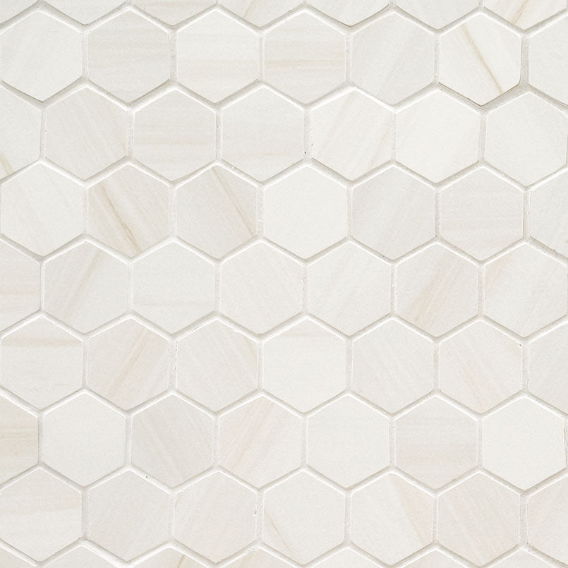 Eden 2X2 Hexagon Porcelain Mosaic 12X12 Dolomite Matte