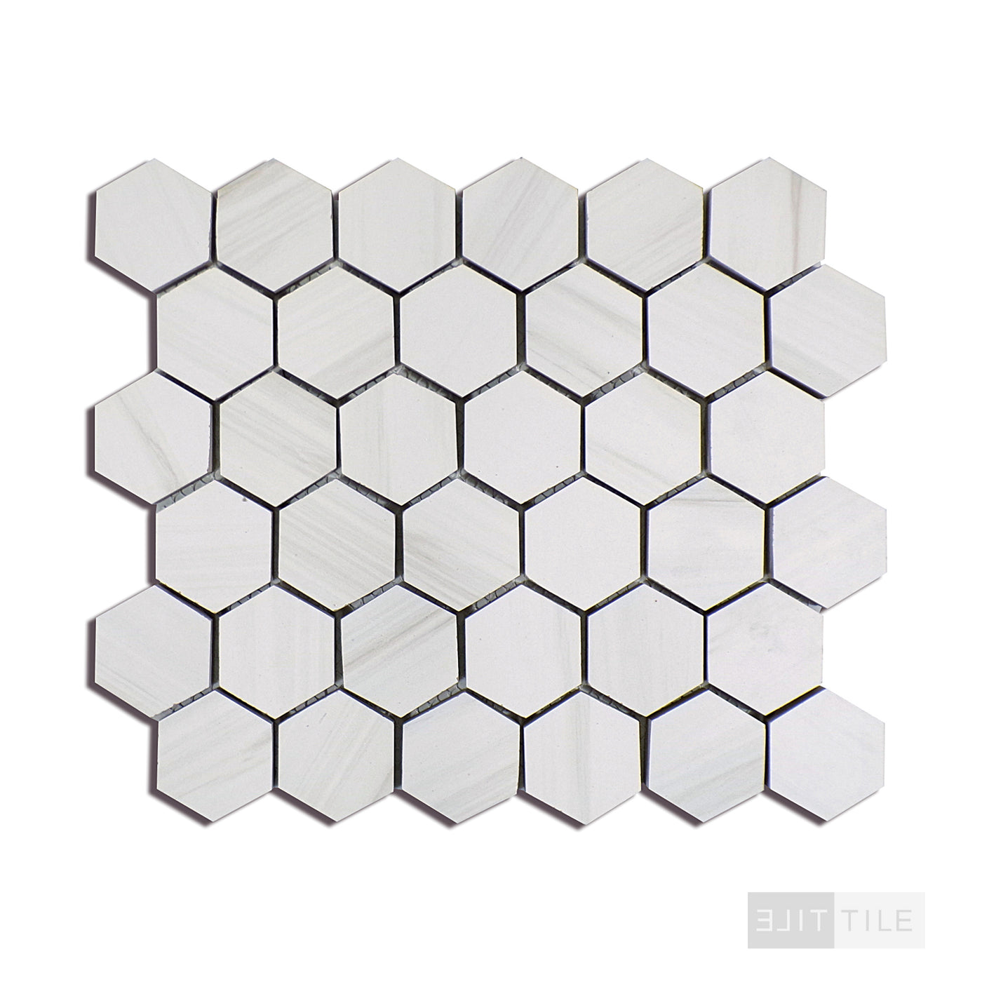 Eden 2X2 Hexagon Porcelain Mosaic 12X12 Dolomite Matte