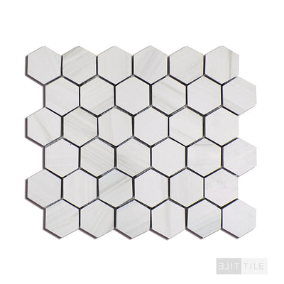 Eden 2X2 Hexagon Porcelain Mosaic 12X12 Dolomite Matte