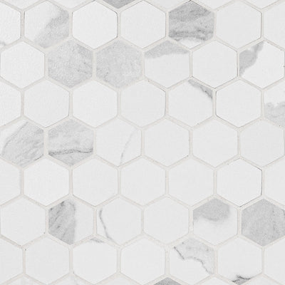 Eden 2X2 Hexagon Porcelain Mosaic 12X12 Statuary Matte