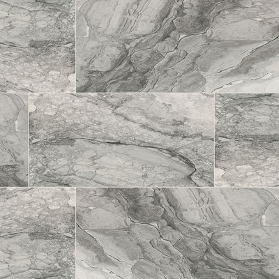 Kaya Porcelain Field Tile 12X24 Onda Gray Polished