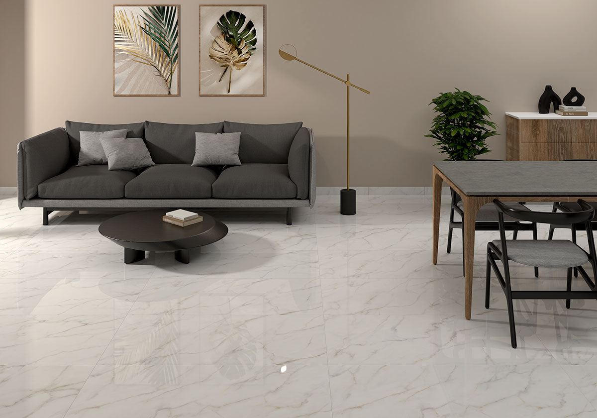 Kaya Porcelain Field Tile 24X48 Calacatta Lucca Matte