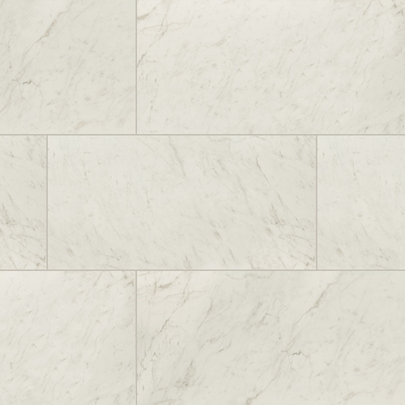 Kaya Porcelain Field Tile 24X48 Carrara Bianco Polished