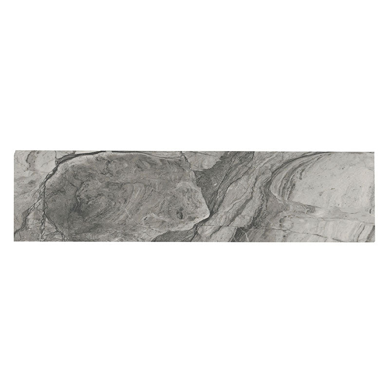 Kaya Porcelain Bullnose 3X24 Onda Gray Polished