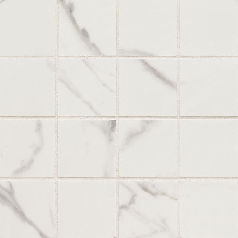 Kaya Porcelain Mosaic 12X12 Calacatta Venato Matte