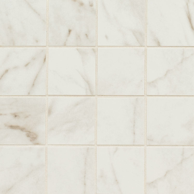 Kaya Porcelain Mosaic 12X12 Carrara Bianco Matte