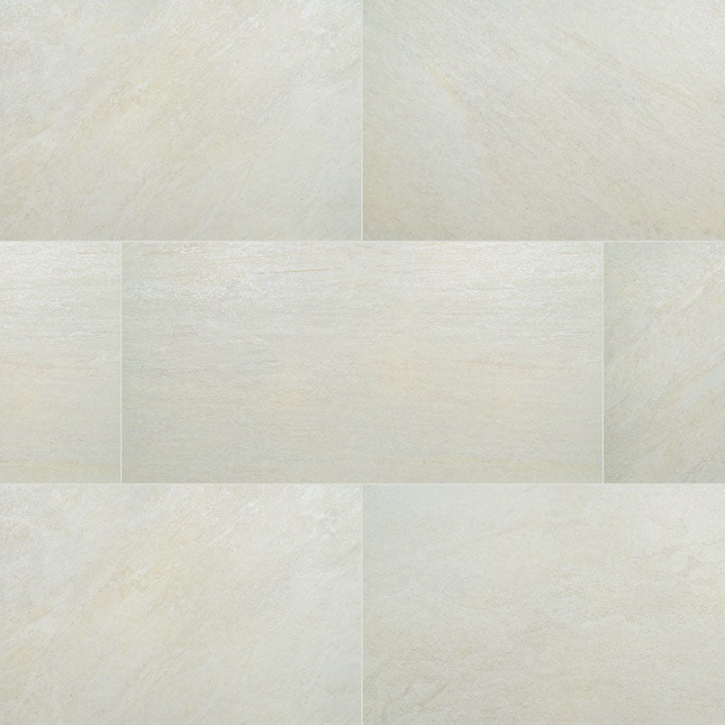 Legion Porcelain Field Tile 24X48 Quartz White Matte