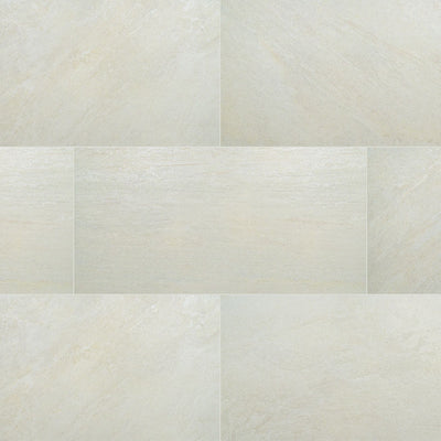 Legion Porcelain Field Tile 24X48 Quartz White Matte