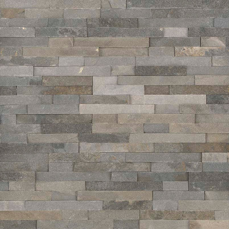 Rockmount Sandstone Stacked Stone Panel 6X24 Grey Splitface