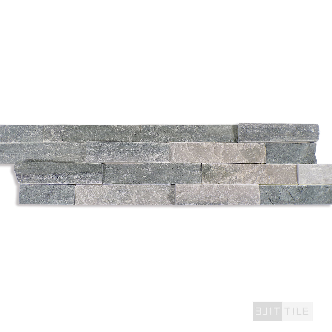 Rockmount Sandstone Stacked Stone Panel 6X24 Grey Splitface