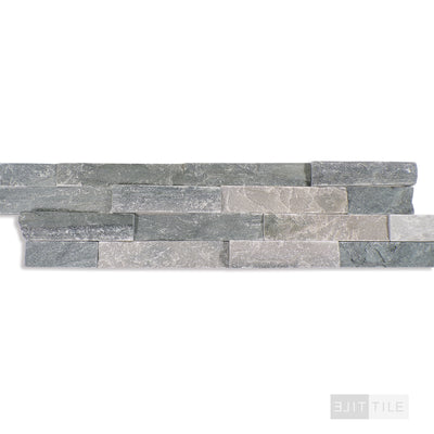 Rockmount Sandstone Stacked Stone Panel 6X24 Grey Splitface