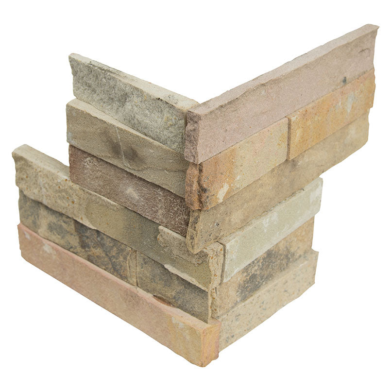 Rockmount Sandstone Ledger Corner 6X6 Fossil Splitface