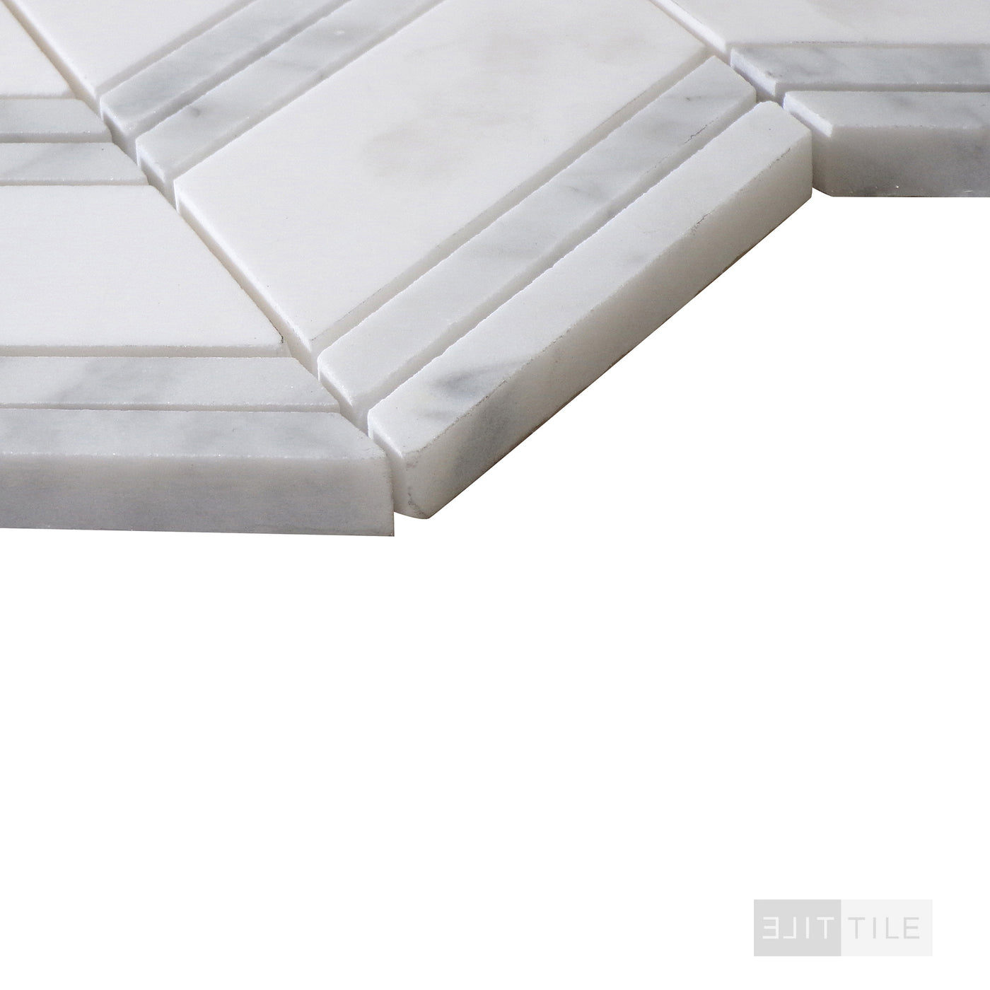 Bianco Dolomite Mosaics Chevron Marble Mosaic Misc. 0 Polished