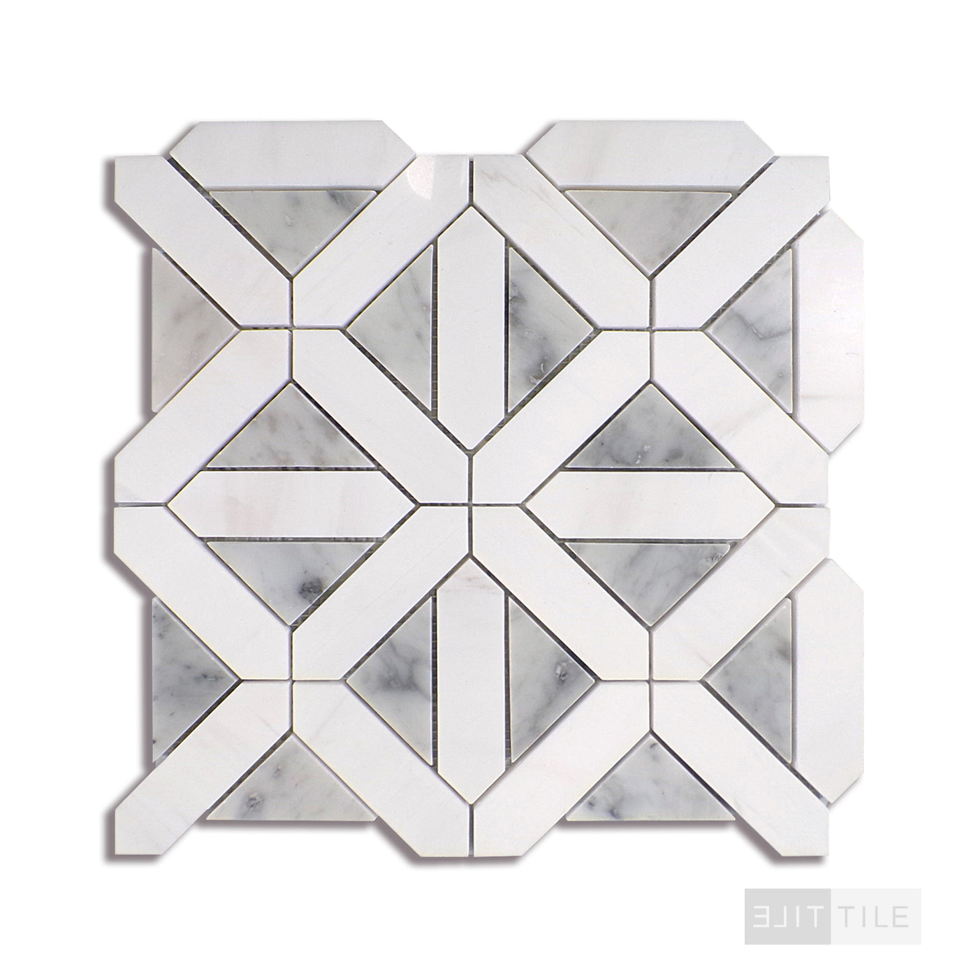 Bianco Dolomite Mosaics Geometrica Marble Mosaic Misc. 0 Polished