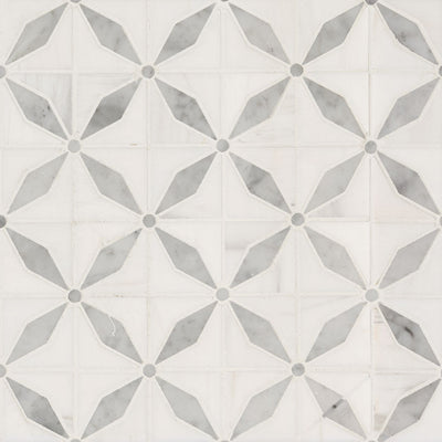 Bianco Dolomite Mosaics Starlite Marble Mosaic Pattern 0 Polished