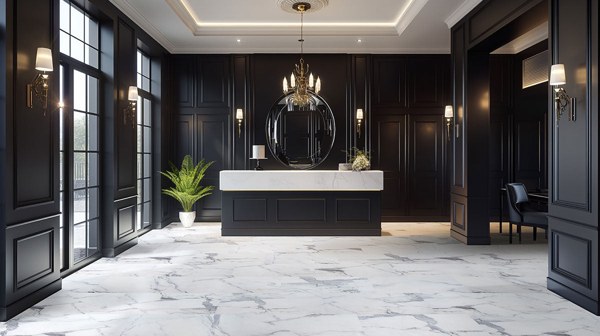 Trecento XL Calacatta Legend 18X36 Low Gloss Luxury Vinyl Plank