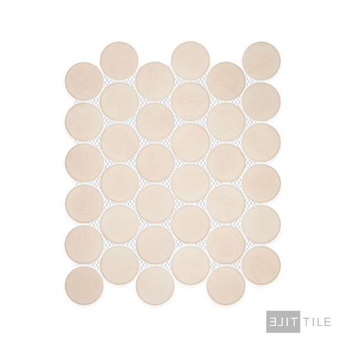 Amuri 2" Round Mosaic 12X12 Avorio Matte