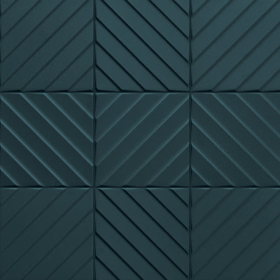 4D Diagonal Square 8X8 Deep Blue Matte