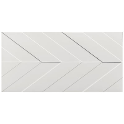 4D Chevron 16X32 White Matte