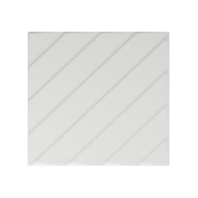 4D Diagonal Square 8X8 White Matte