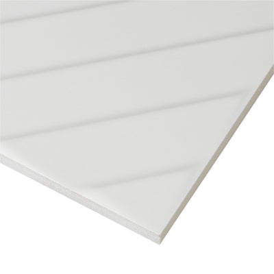 4D Diagonal Square 8X8 White Matte