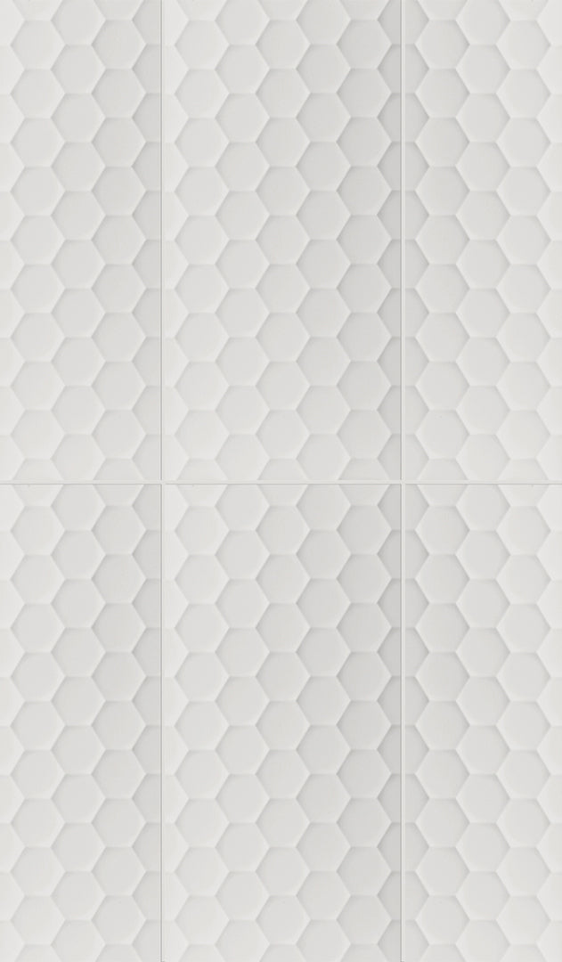 4D Hexagon 16X32 White Matte