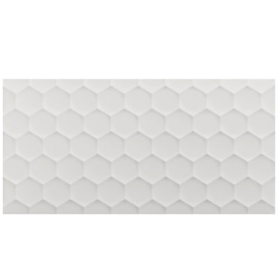 4D Hexagon 16X32 White Matte