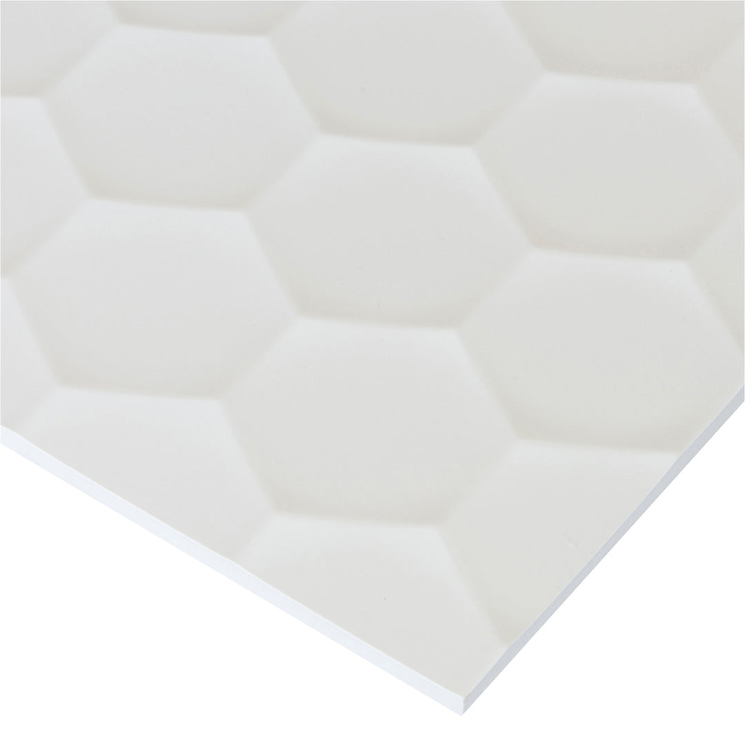 4D Hexagon 16X32 White Matte