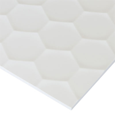 4D Hexagon 16X32 White Matte