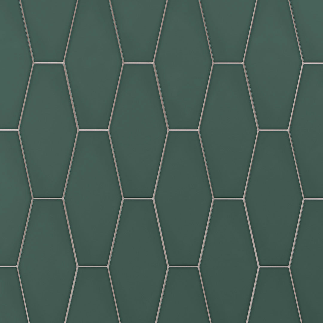 6th Avenue Hexagon 2X6 Jade Green Gloss
