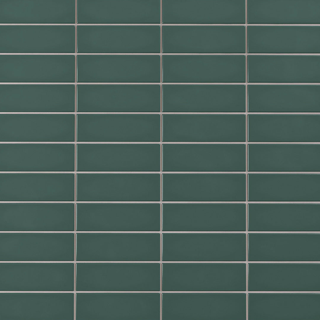 6th Avenue Rectangle 2X6 Jade Green Gloss