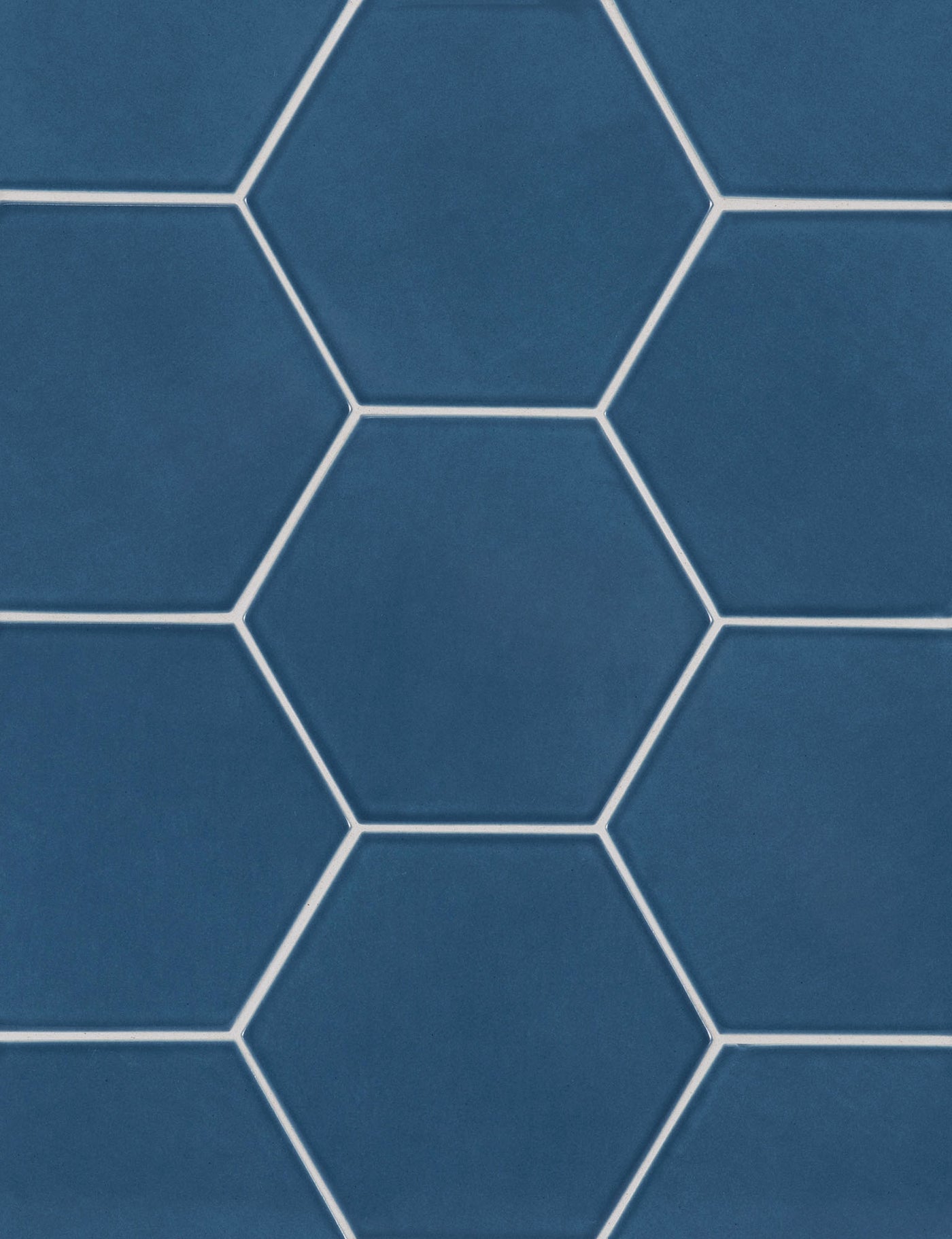 6th Avenue Hexagon 4-1/2X5-3/8 Marlin Blue Gloss