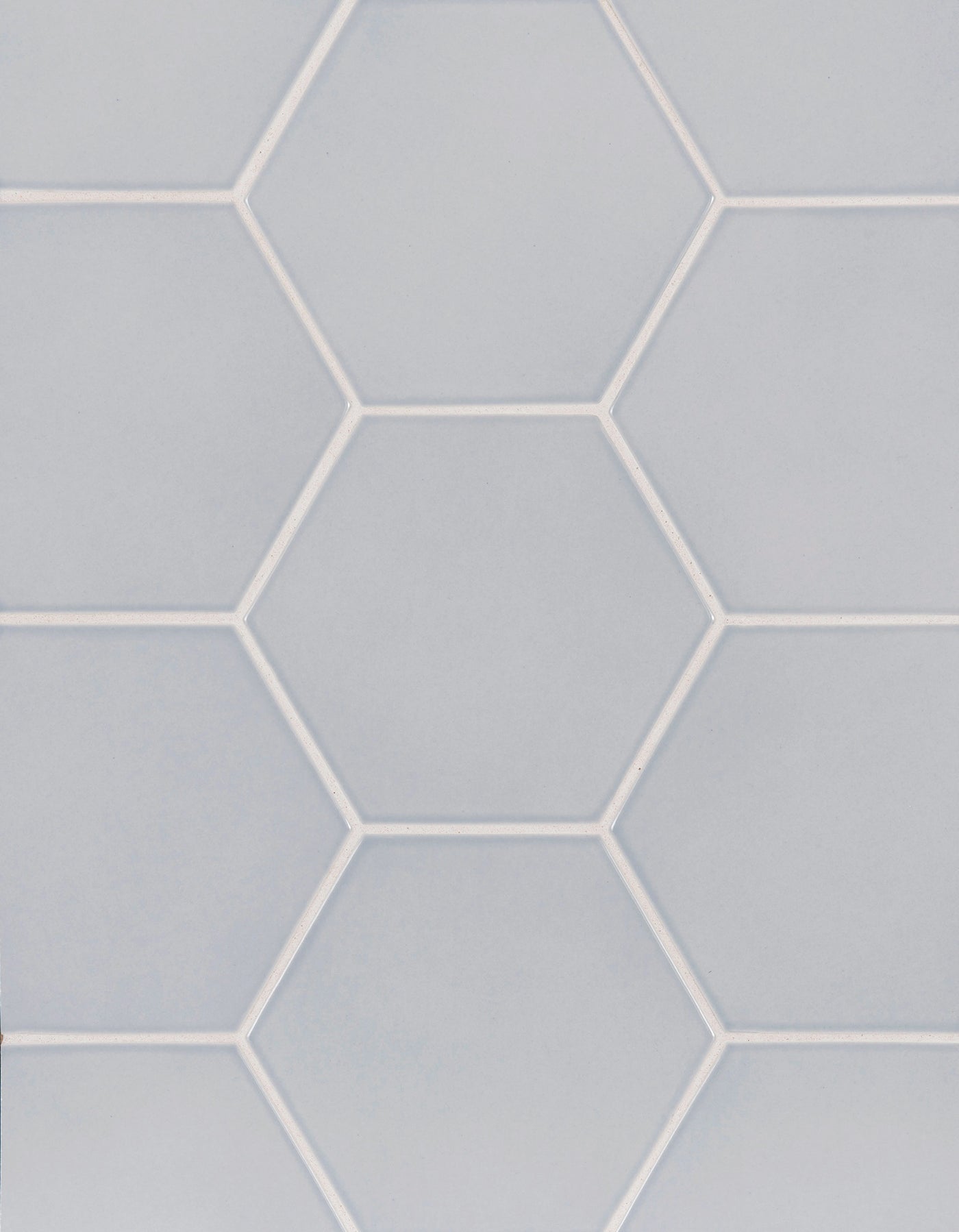 6th Avenue Hexagon 4-1/2X5-3/8 Pale Sky Gloss