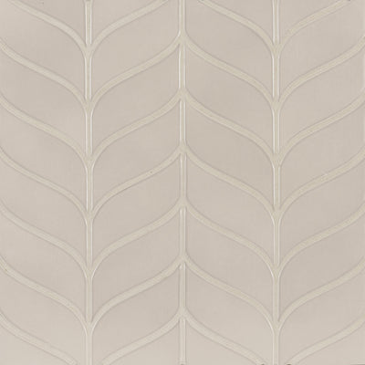 6th Avenue Chevron Mosaic 7-11/16X8-7/8 Fog Gloss