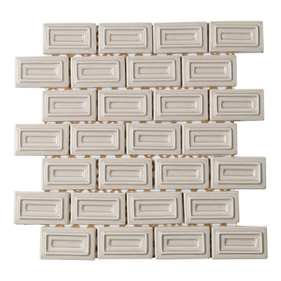 6th Avenue Rectangle Mosaic 10-1/2X11-1/4 Fog Gloss