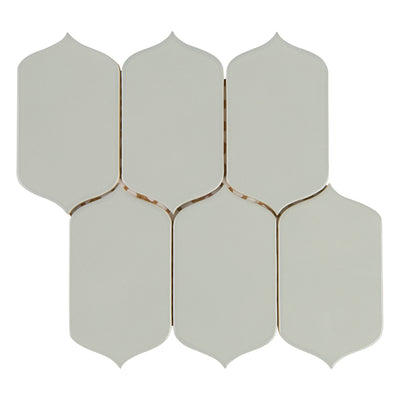 6th Avenue Arabesque Mosaic 10-1/8X10 French Clay Gloss