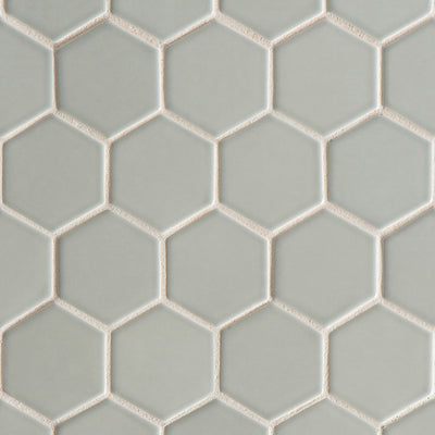 6th Avenue Hexagon Mosaic 10-1/2X11 French Clay Gloss