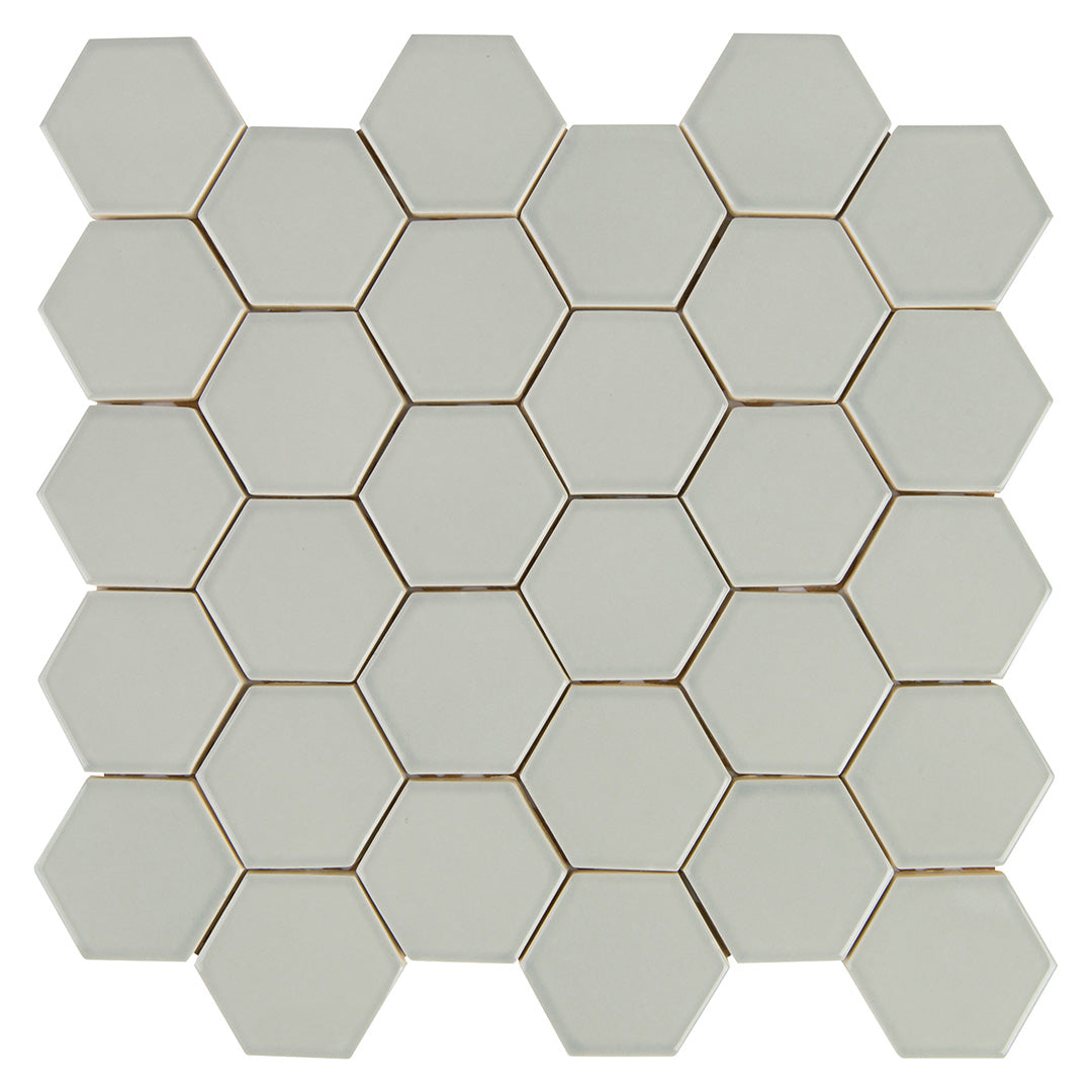 6th Avenue Hexagon Mosaic 10-1/2X11 French Clay Gloss