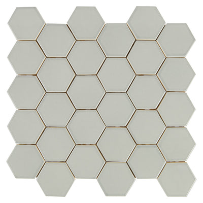 6th Avenue Hexagon Mosaic 10-1/2X11 French Clay Gloss