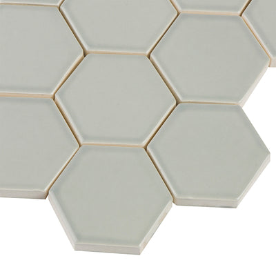 6th Avenue Hexagon Mosaic 10-1/2X11 French Clay Gloss