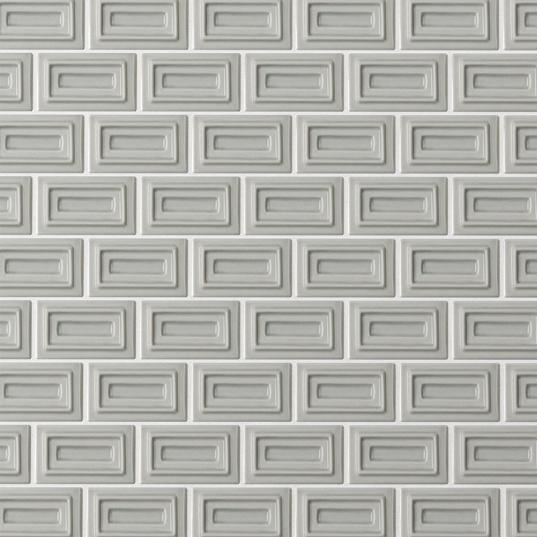 6th Avenue Rectangle Mosaic 10-1/2X11-1/4 French Clay Gloss