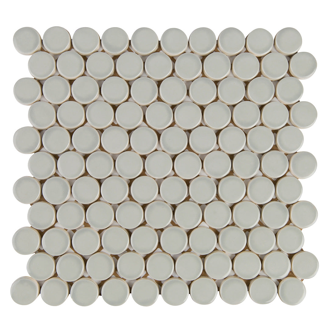 6th Avenue Circle Mosaic 12X12 French Clay Gloss