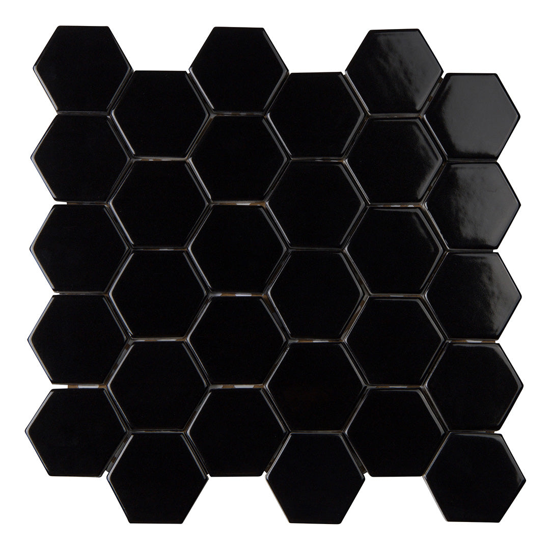 6th Avenue Hexagon Mosaic 10-1/2X11 Ink Gloss