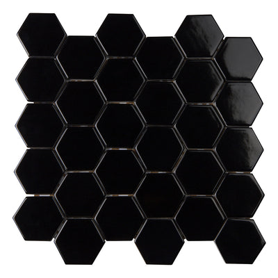 6th Avenue Hexagon Mosaic 10-1/2X11 Ink Gloss