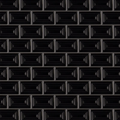 6th Avenue Rectangle Mosaic 10-1/2X11-1/4 Ink Gloss