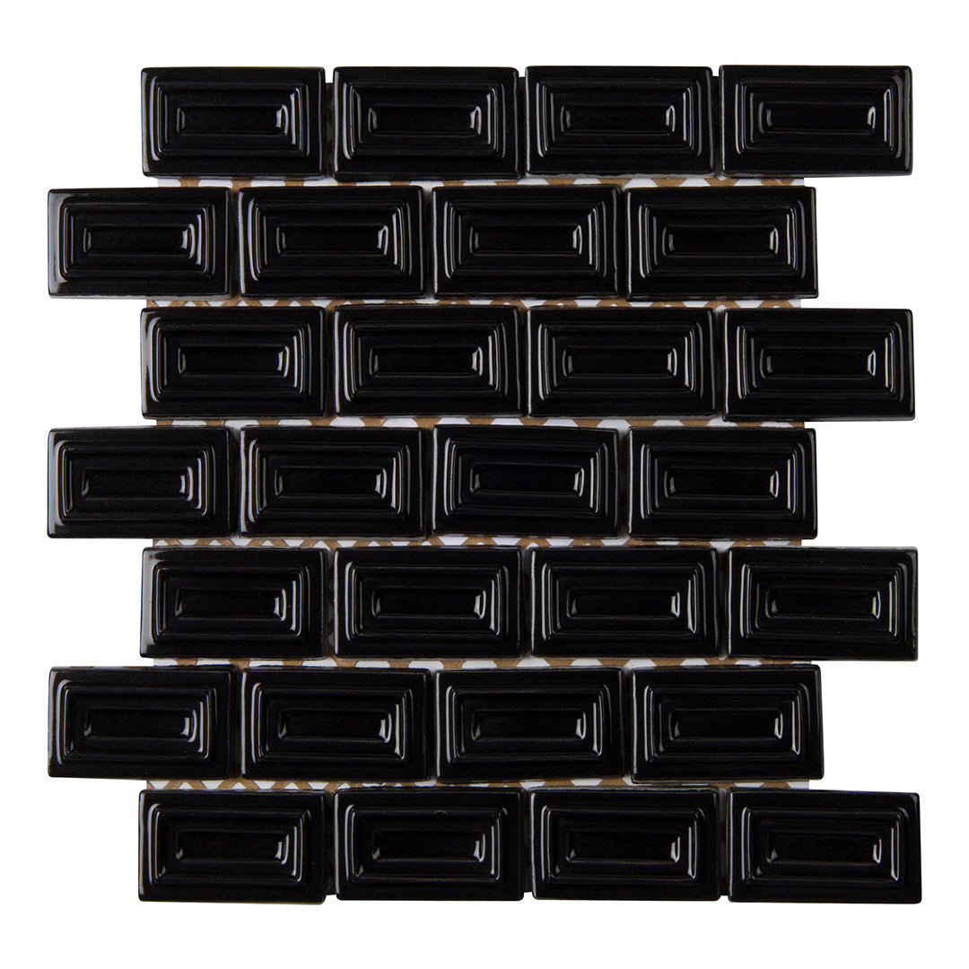 6th Avenue Rectangle Mosaic 10-1/2X11-1/4 Ink Gloss