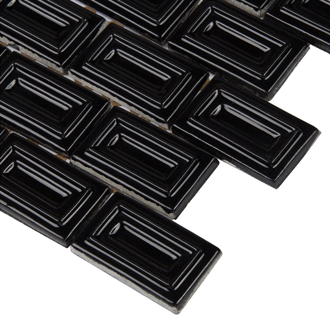 6th Avenue Rectangle Mosaic 10-1/2X11-1/4 Ink Gloss